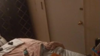 Milf smoking in hoody night dress