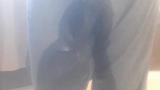 Wetting Blurry Cum Covered Cameria Licked My Finger To Clean It