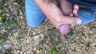 A dick got up in the forest, I had to jerk off so as not to tear my pants