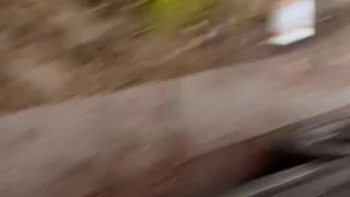 Naked barefoot piss in street for audience 