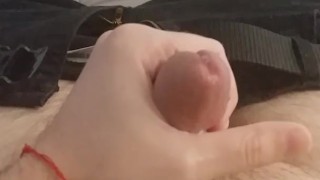 Straight Solo Jerkoff Sticky Cum All Over Shirt