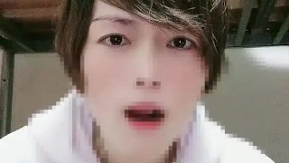 うさみみイケメン日本人のエアディープキス！よだれ垂らして痙攣絶頂！030