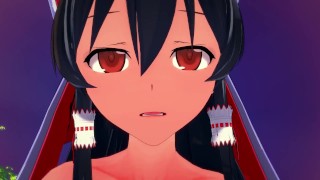 (POV) Cowgirl with Reimu Hakurei Touhou Hentai