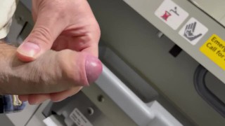 Risky train toilet wank with door unlocked. What happens next is in full vid in fan club :)