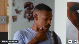 Men - Joey Mills Plays With A Realistic, Jizzing Dildo Sanitizer & Discovers Adrian Hart Behind It