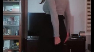 Shy Elfie! Playtime with your dear rubber elf! Female masked doll elfie and her rubber booty!