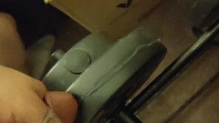 I cum all over my gym weights