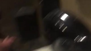 Hot & Horny Playing with My Bulge in Bar Bathroom