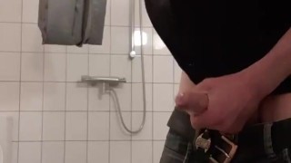 cum in the bathroom