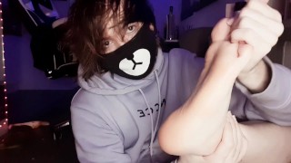 Twink Femboy Plays With His Feet (Paid Request)