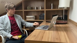 Naughty moment in office!