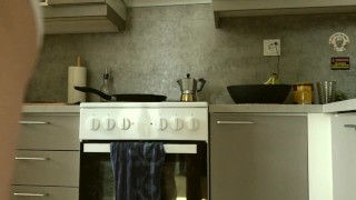 Big load of morning cum / oily cock goes from soft to hard