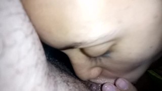 sucked the fuck out of me with a very wet blowjob I ejaculated on her tit and made her ejaculate💦