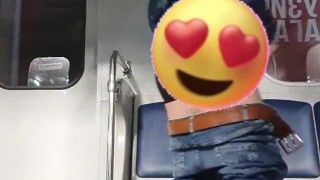 boy masturbates in the subway