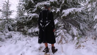 Last snow fall! (Cum eating) - 4k 60fps