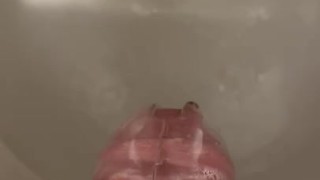 Peeing with my cage on