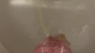 Peeing with my cage on