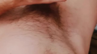 Milking my cock on bed