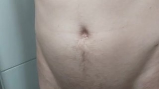 Dancing cock And play in shower