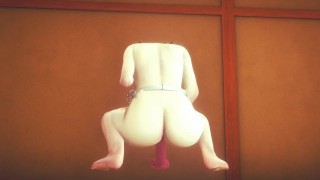 Demon Slayer Hentai - Shinobu Kocho dildo and fucking in tatami