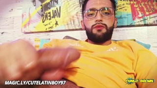 Jerking my big uncut cock until I cum. Would you like me to cum in your ass next? 🤤🥵