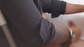 Latin cute teen boy masturbation with cum (male moans)