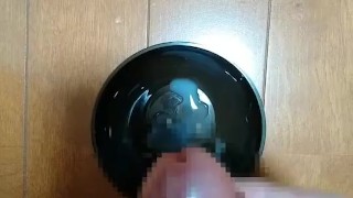 イケメン日本人の主観オナニー！カップにザーメン大量発射！033