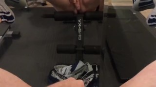 Mirror Masturbation - Time For A Quickie At The Gym Before I Get My Workout In