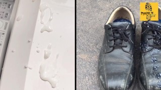 THICK WHITE CUM - PUBLIC NUDIST BEACH - CUM FEET SOCKS SERIES - MANLYFOOT 💦 🦶EPISODE 1