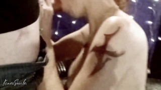 Hot MILF sucking Daddys Dick gets fucked doggy & has an intense orgasm with a pink RABBIT vibrator.