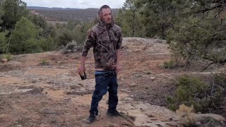OUTDOOR CUM! - Using a toy and shooting a load