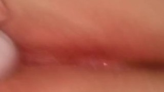 using vibrator on clit an cumming.