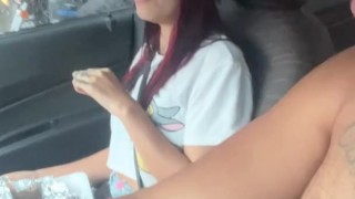 My best friend activates my vibrator while I eat