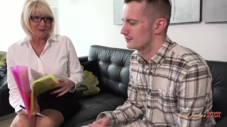 Aunt Judy's XXX - 59yo Big Tit GILF Teacher Ms. Amy FUCKS her STUDENT & gets a CREAMPIE