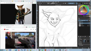 I Drew a Naked Bat Boy 🍆 (Patreon censor)
