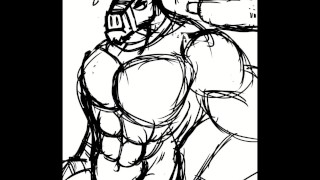 Furry Draws Lt. John Llama Naked (Timelapse)