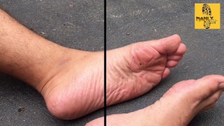 JUST A HORNY MAN - LOOKING FOR A SOME RELAXATION - CUM FEET SOCKS SERIES - MANLYFOOT 💦 🦶