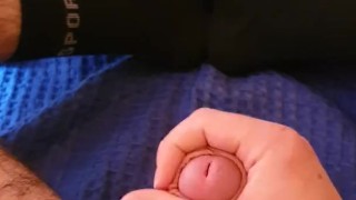 Big dick squirts all over with cum