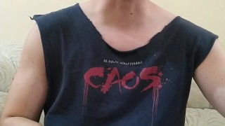 Pumping and showing off my white cock after bathmate session