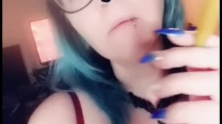 Smoking sexy slut