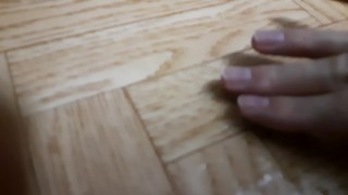 I caress a beautiful body and cum on it