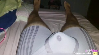 Masturbating with TWO vibrators, cumming through underwear, cum in boxers