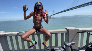 Naked bike ride in San Francisco! undressing outside for everyone to see