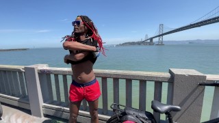Naked bike ride in San Francisco! undressing outside for everyone to see