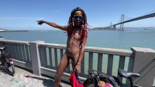 Naked bike ride in San Francisco! undressing outside for everyone to see
