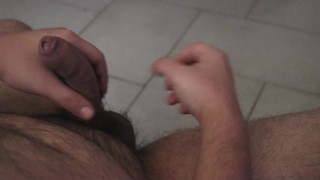 Uncut foreskin cum jerk off