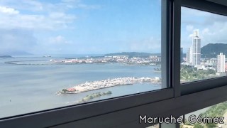 Stepmom fucks her stepson while dad is in the bathroom
