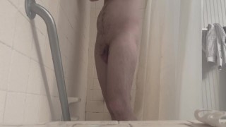 Cute Butt - Hairy Legs - A Slim White Boy Takes A Sensual Shower