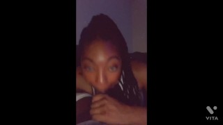Facial I make him cum all over my pretty lily face don’t you wish you could use me like this lol