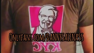 Twink plays with big low balls and fat cock in boxers